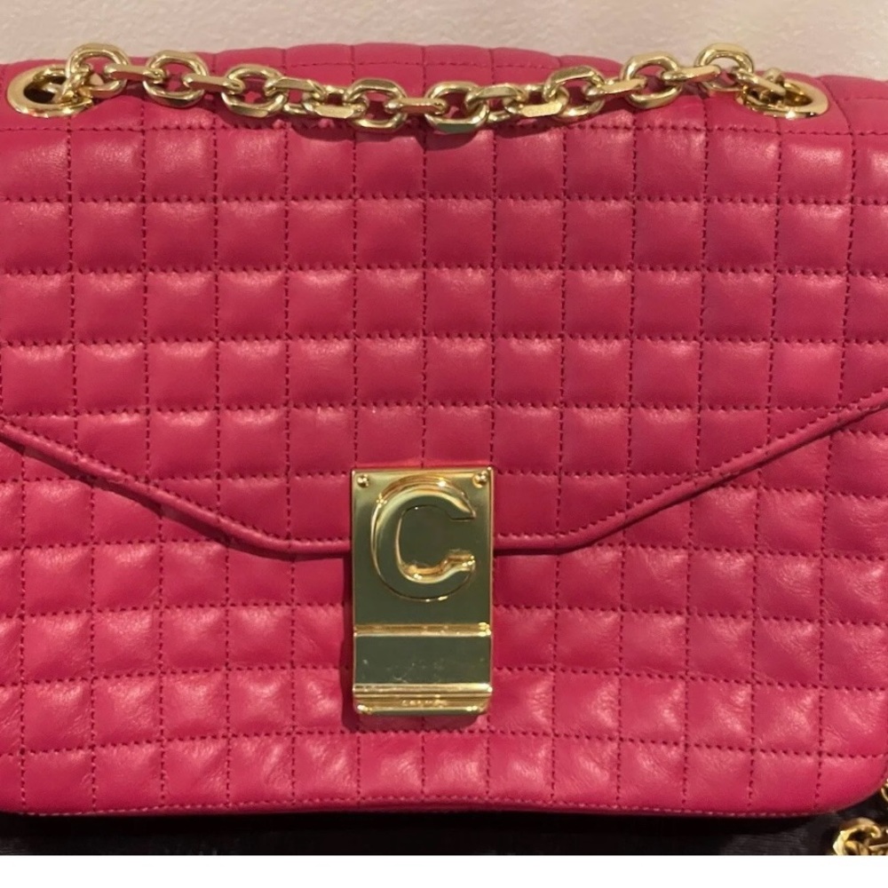 Celine C Calfskin Quilted Medium Bag In Pink. Gently Used. - Picture 2 of 15